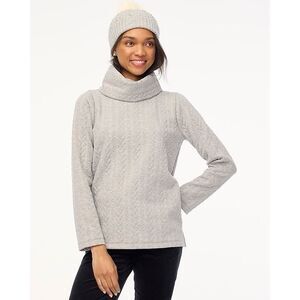 J. Crew Factory Light Gray Cowl Neck Blouse